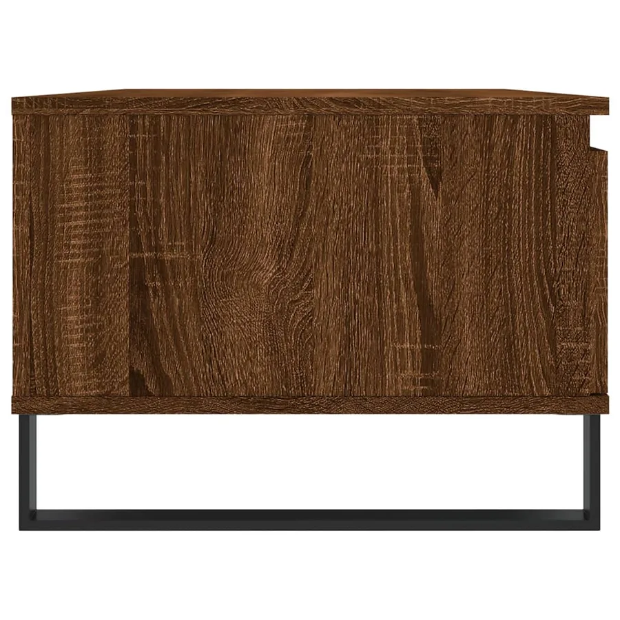 Table basse Chêne marron 90x50x36,5 cm Bois d'ingénierie - 7