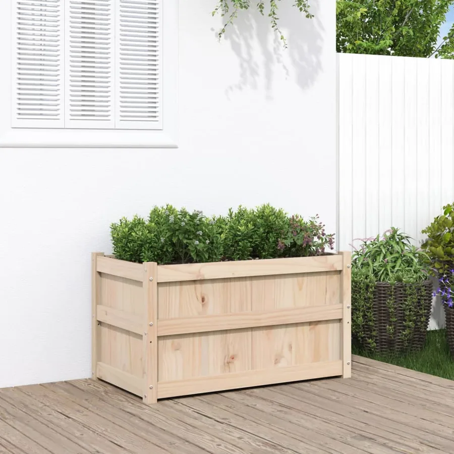Jardinière d'extérieur 90x50x50 cm bois de pin massif