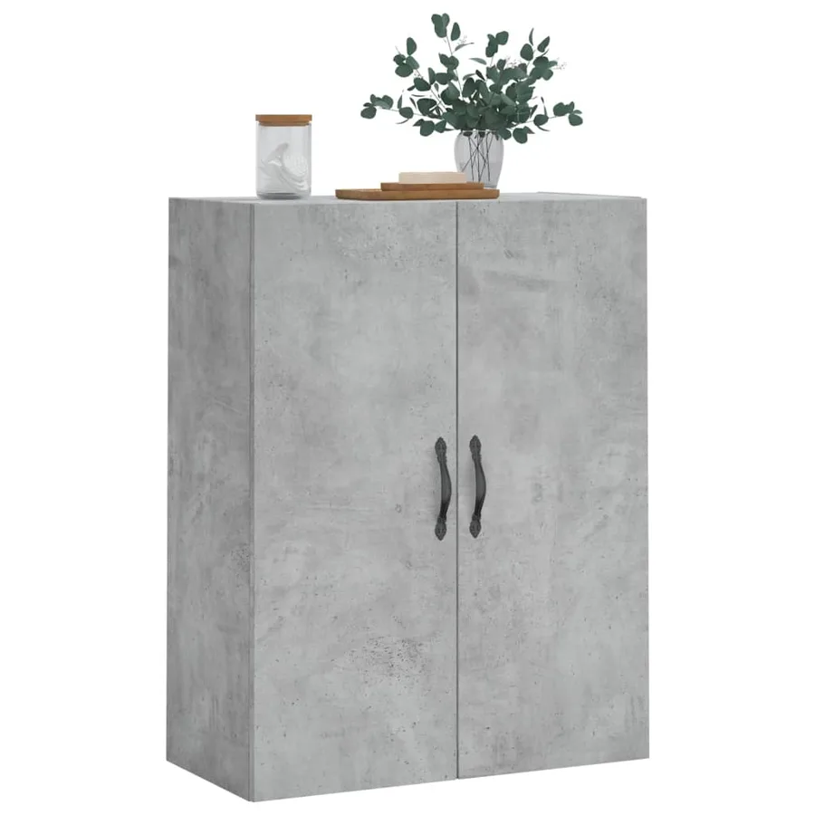 Armoire murale gris béton 69,5x34x90 cm bois d'ingénierie - 4