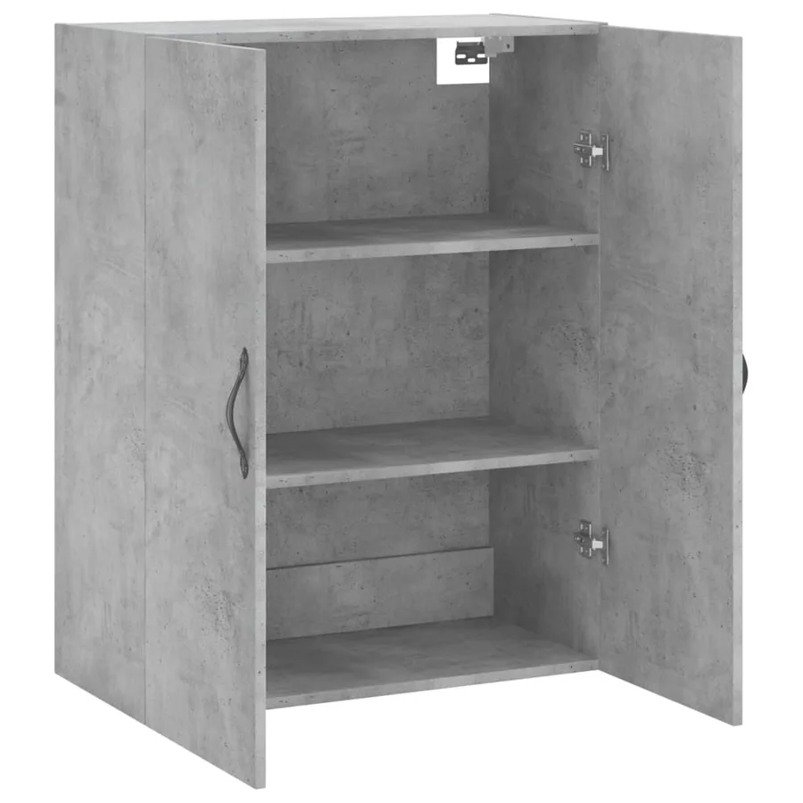 Armoire murale gris béton 69,5x34x90 cm bois d'ingénierie - 6