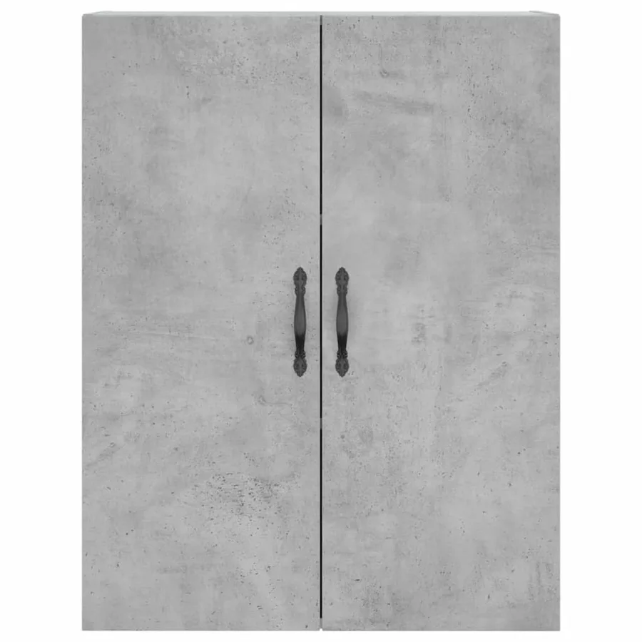 Buffet haut Gris béton 69,5x34x180 cm Bois d'ingénierie - 6