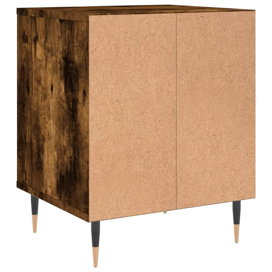 Table de chevet chêne fumé 40x35x50 cm bois d’ingénierie - 6