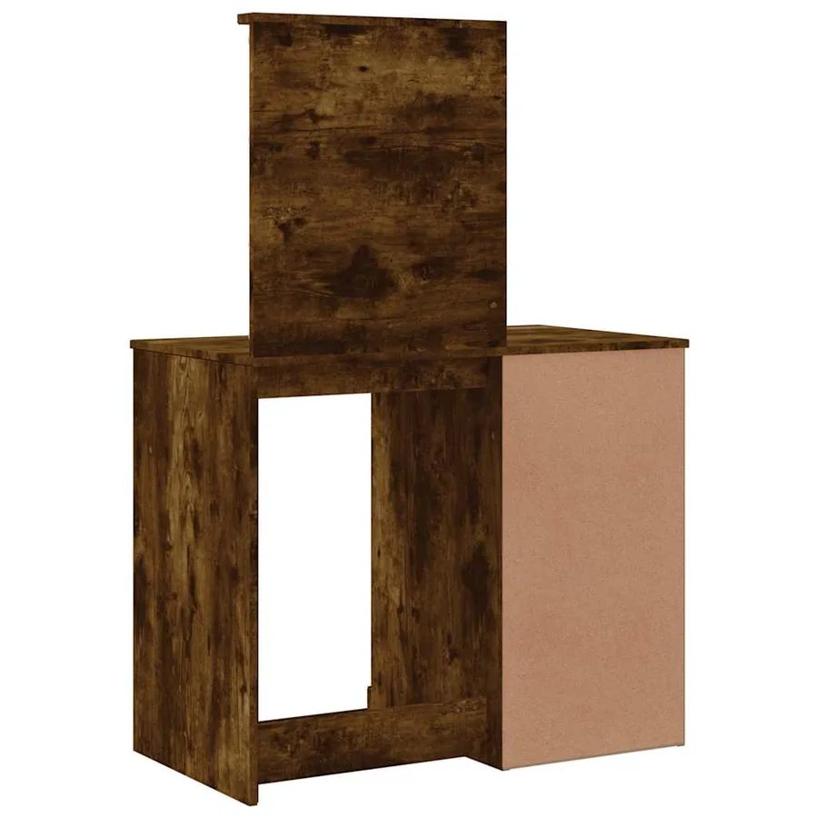 Coiffeuse avec lumières LED chêne fumé 90x42x132,5 cm - 7