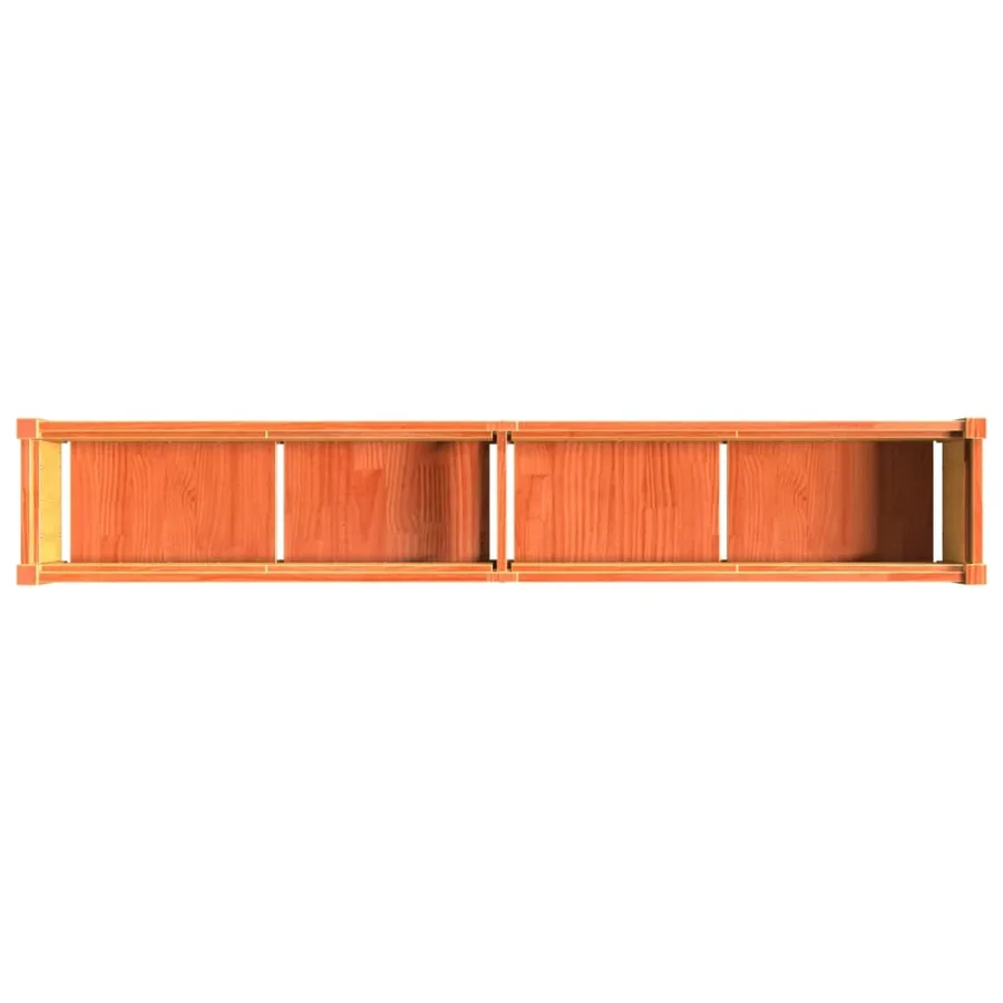 Jardinières 2 pcs cire marron bois de pin massif - 9