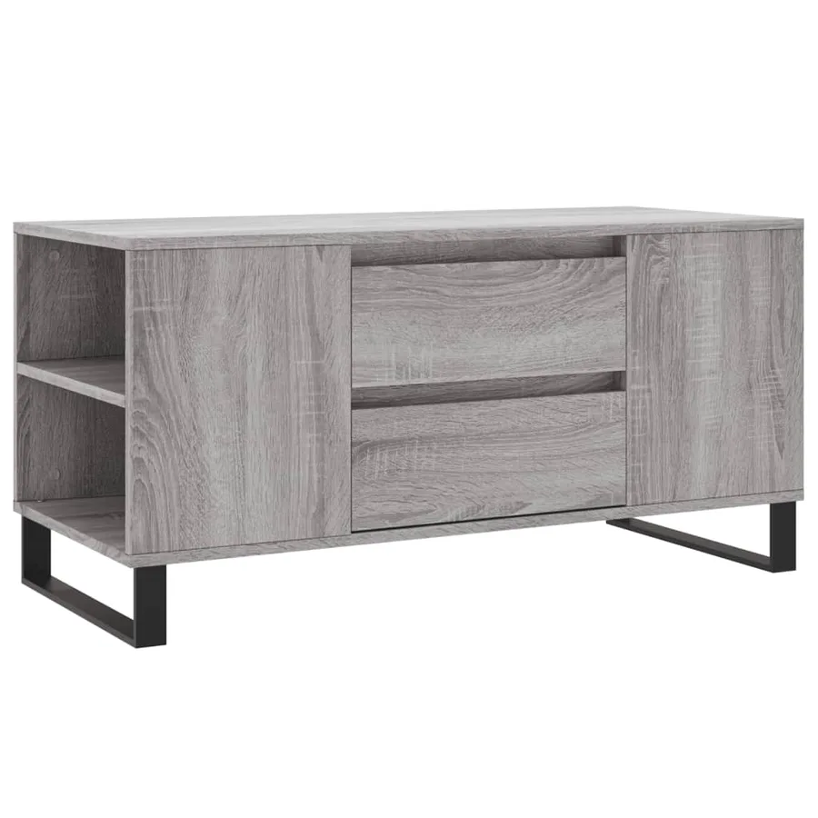 Table basse sonoma gris 102x44,5x50 cm bois d'ingénierie - 2