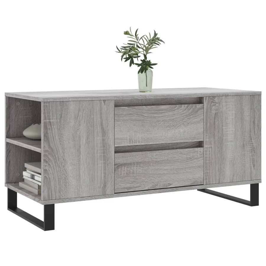 Table basse sonoma gris 102x44,5x50 cm bois d'ingénierie - 3