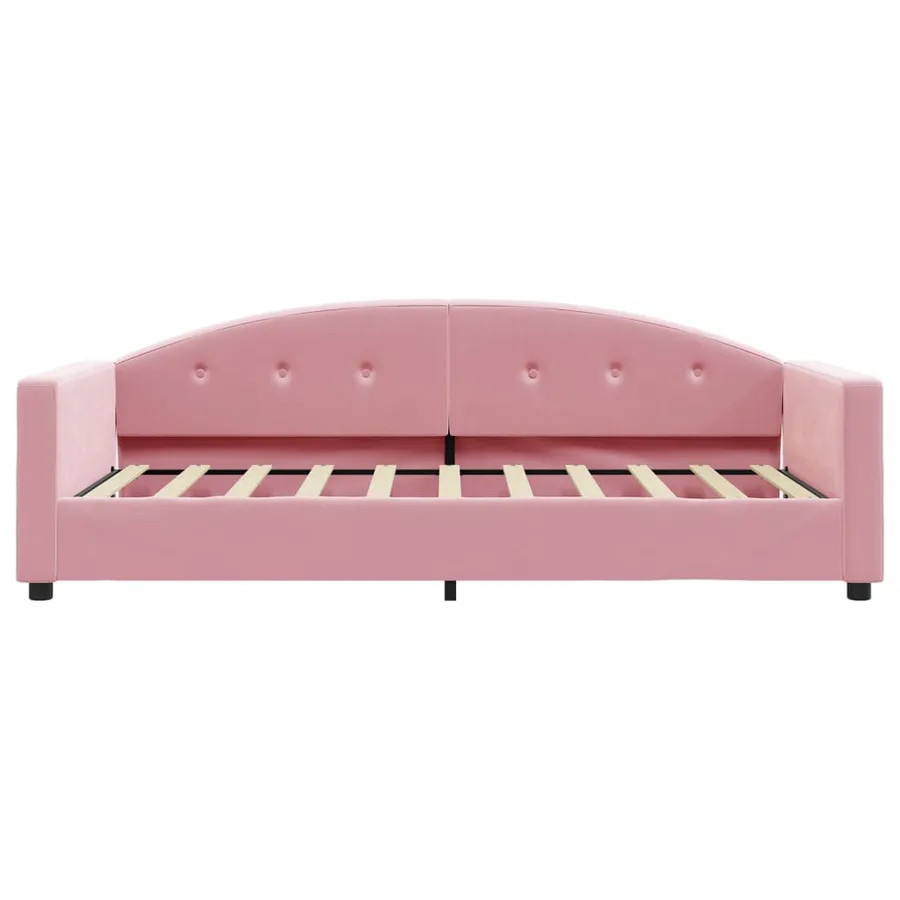 Lit de repos sans matelas rose 80x200 cm velours - 3