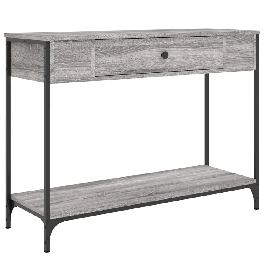 Table console sonoma gris 100x34,5x75 cm bois d'ingénierie - 2