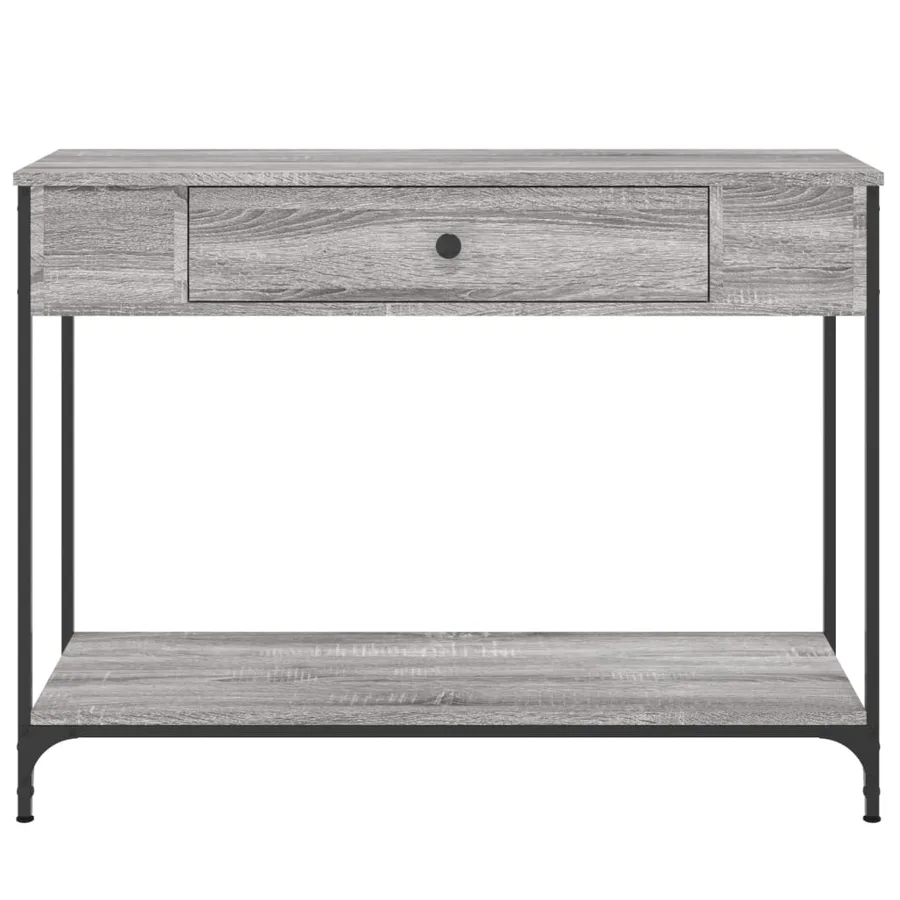 Table console sonoma gris 100x34,5x75 cm bois d'ingénierie - 4