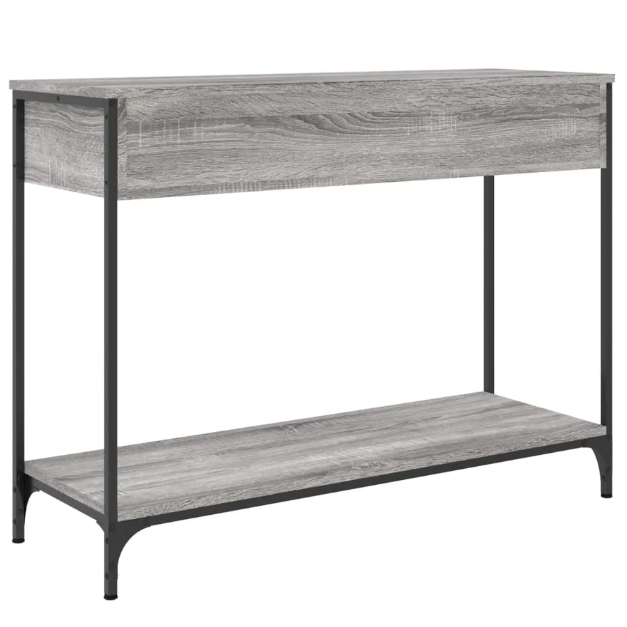 Table console sonoma gris 100x34,5x75 cm bois d'ingénierie - 5