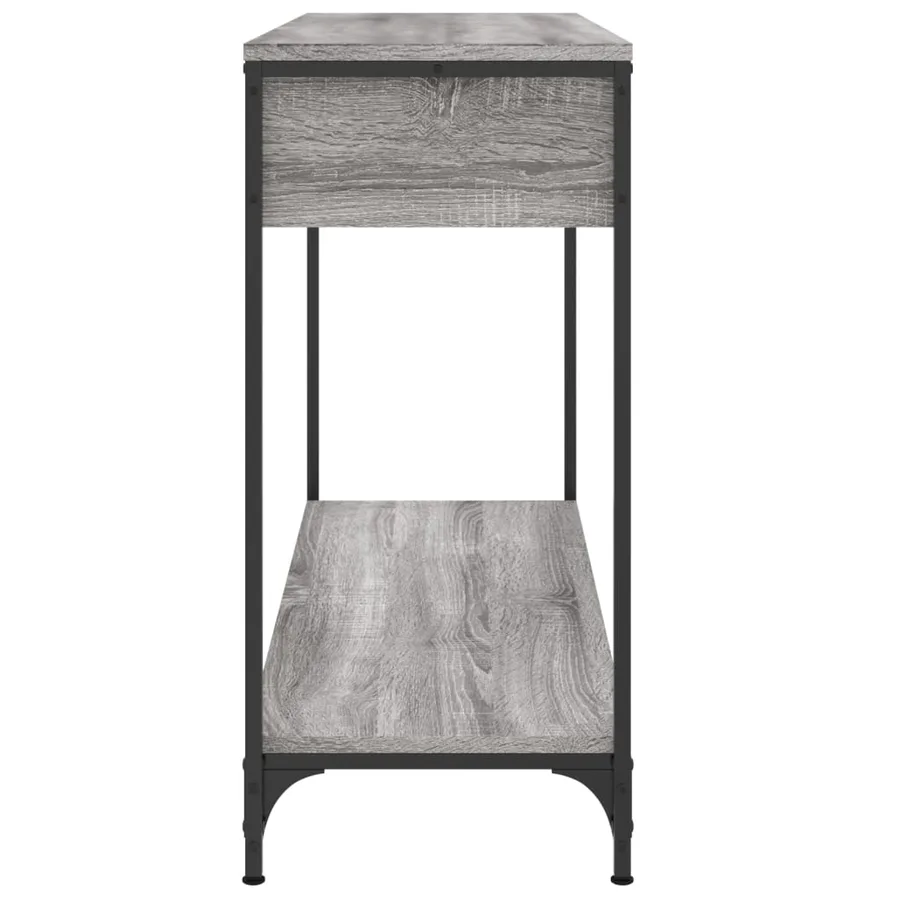 Table console sonoma gris 100x34,5x75 cm bois d'ingénierie - 6