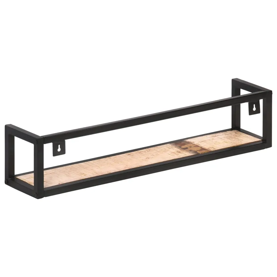 Étagères murales 2 pcs 80 cm Bois de récupération massif - 4
