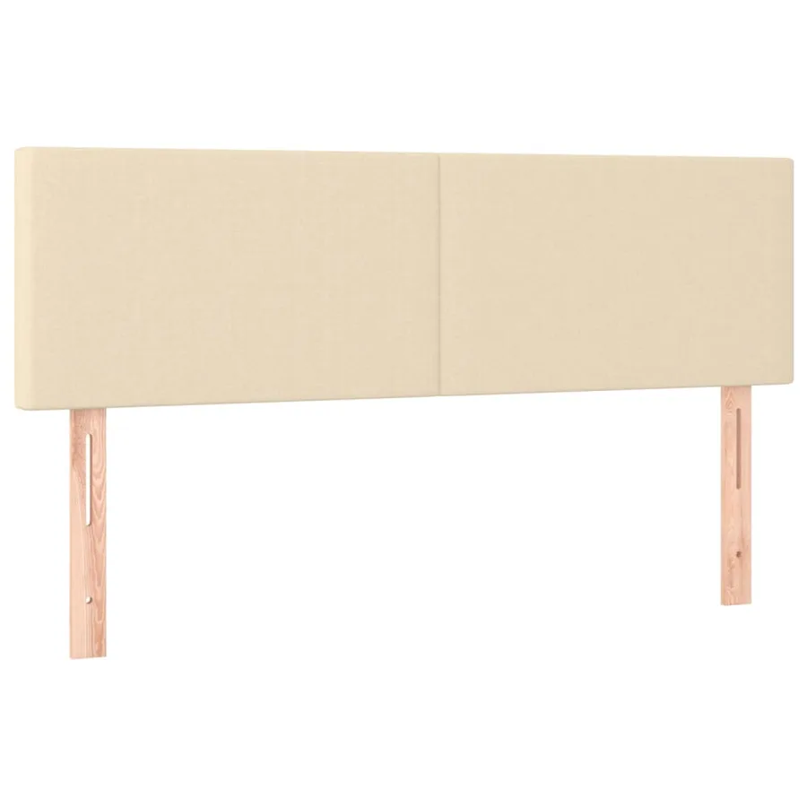 Sommier à lattes de lit avec matelas Crème 140x190 cm Tissu - 6