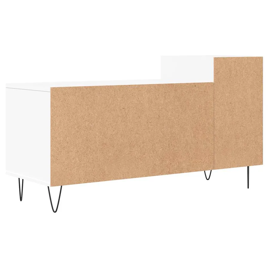 Meuble TV Blanc 100x35x55 cm Bois d'ingénierie - 8