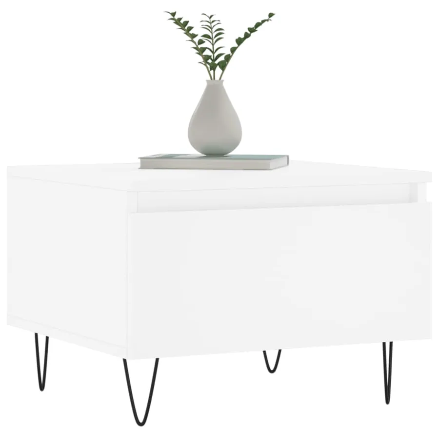 Tables basses 2 pcs blanc 50x46x35 cm bois d'ingénierie - 3