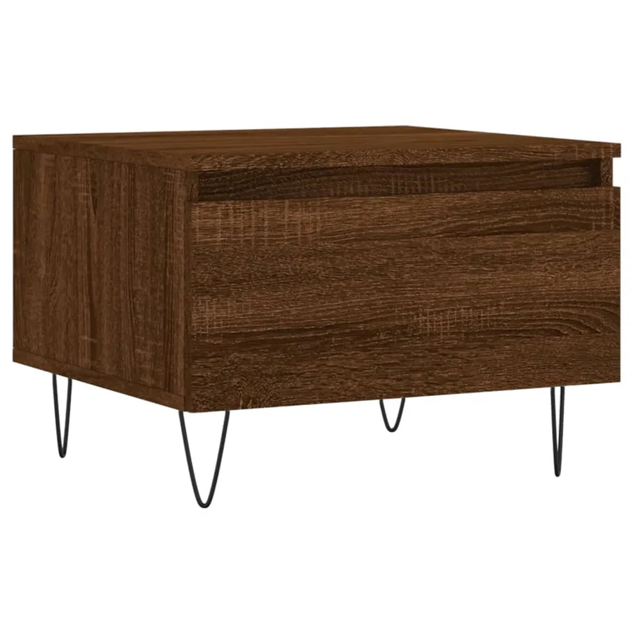 Tables basses 2 pcs chêne marron 50x46x35 cm bois d'ingénierie - 5