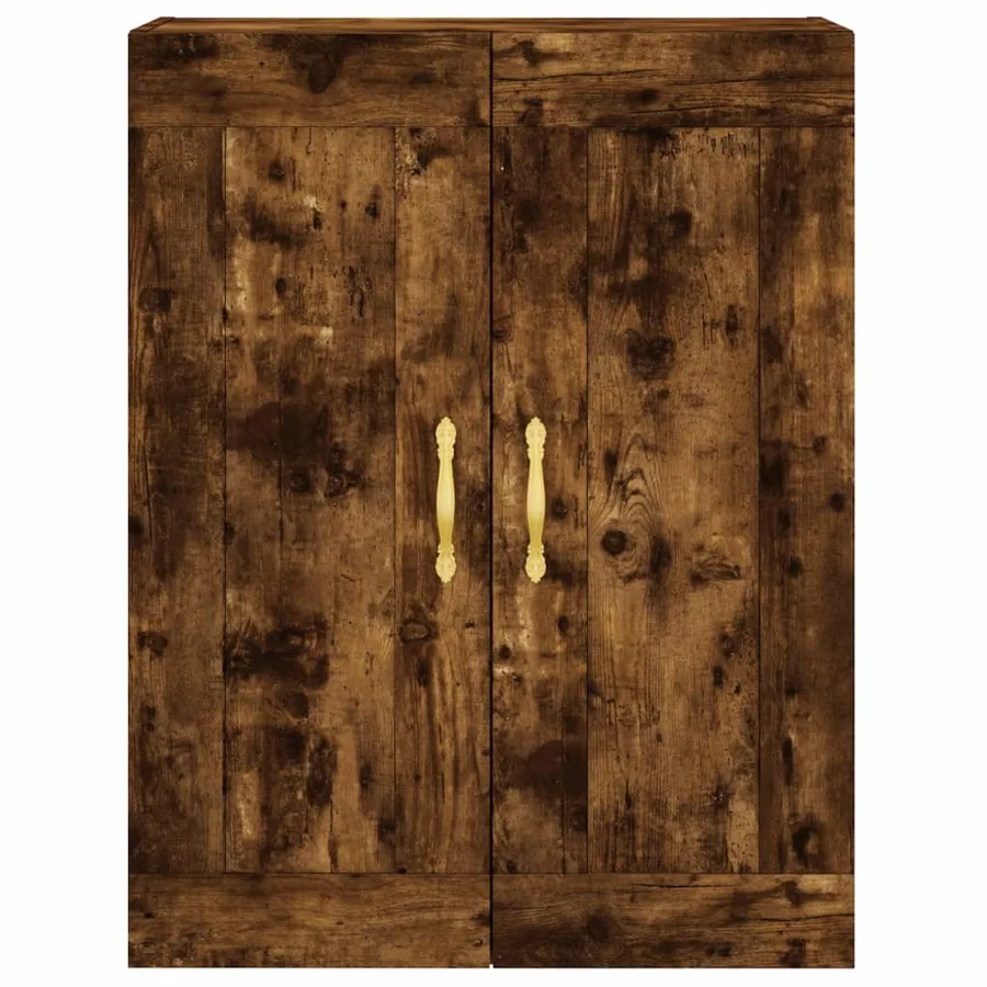 Armoire murale chêne fumé 69,5x34x90 cm bois d'ingénierie - 7