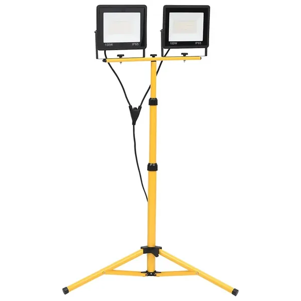 Projecteur à LED avec trépied 2x100 W Blanc froid
