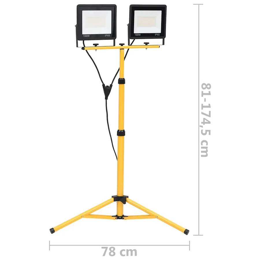 Projecteur à LED avec trépied 2x100 W Blanc froid - 9