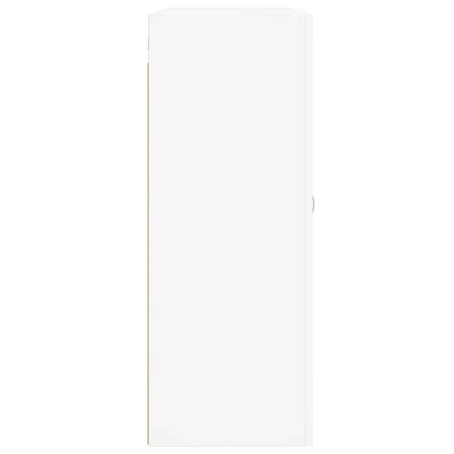 Armoires murales 2 pcs blanc bois d'ingénierie - 7
