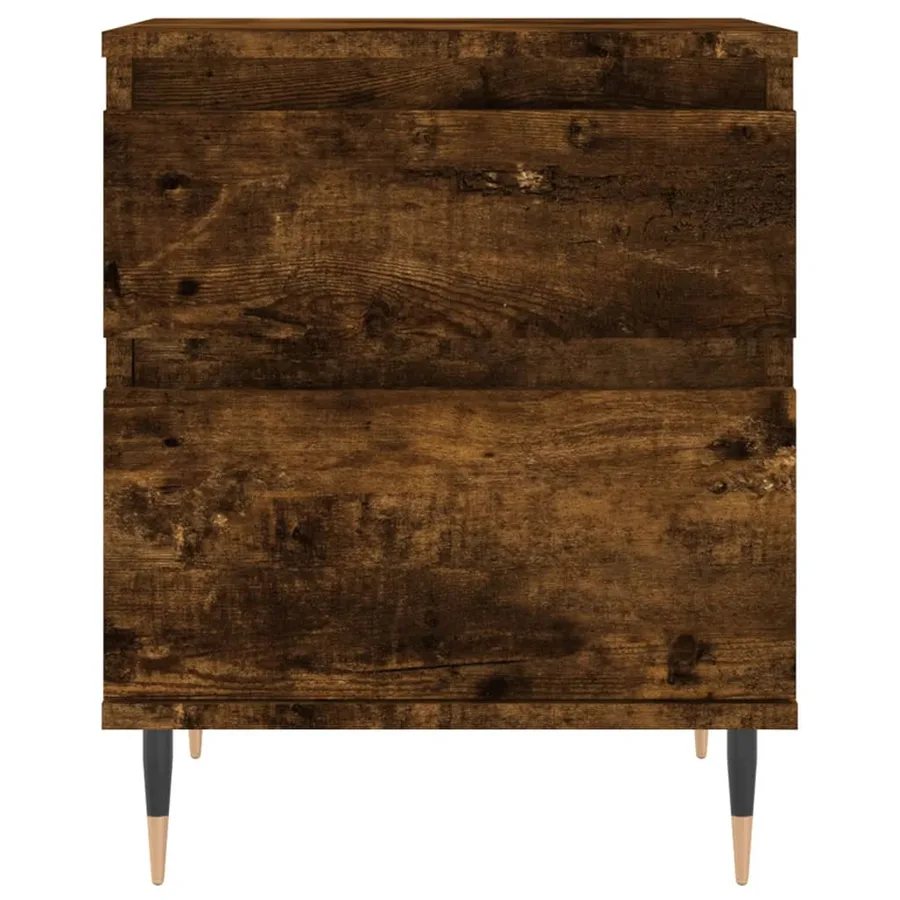 Table de chevet chêne fumé 40x35x50 cm bois d’ingénierie - 3