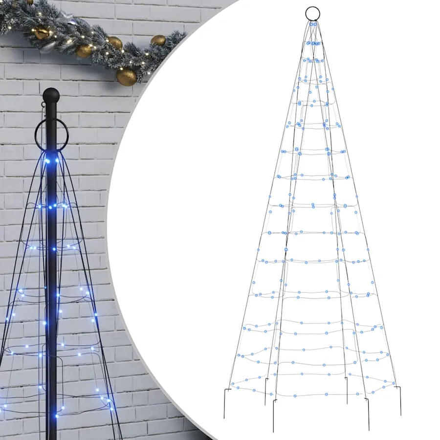 Sapin de Noël à LED 200 LED bleu 180 cm - 2