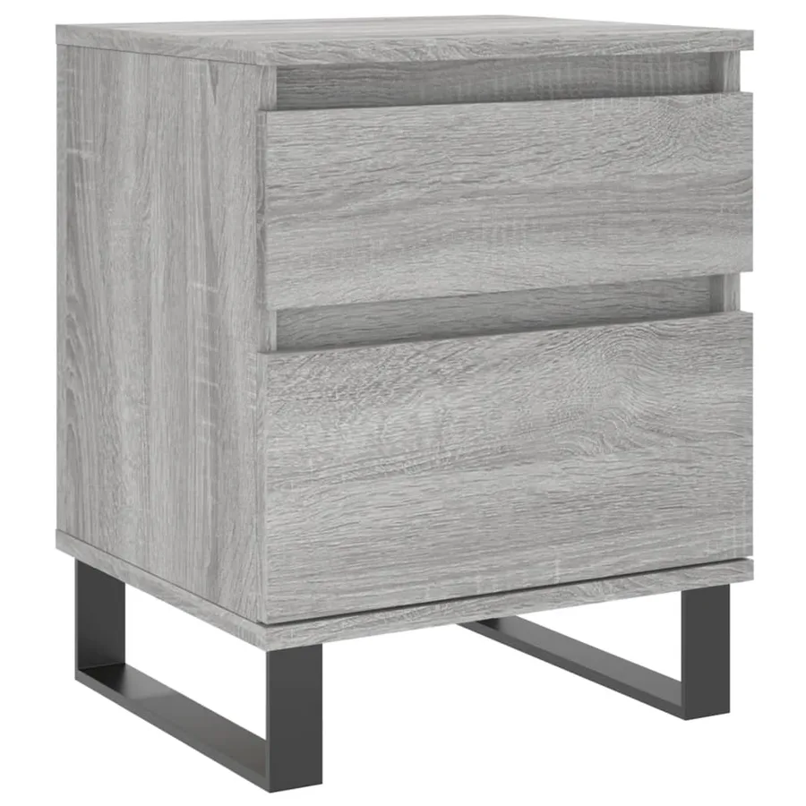 Tables de chevet 2 pcs sonoma gris 40x35x50 cm bois ingénierie - 3