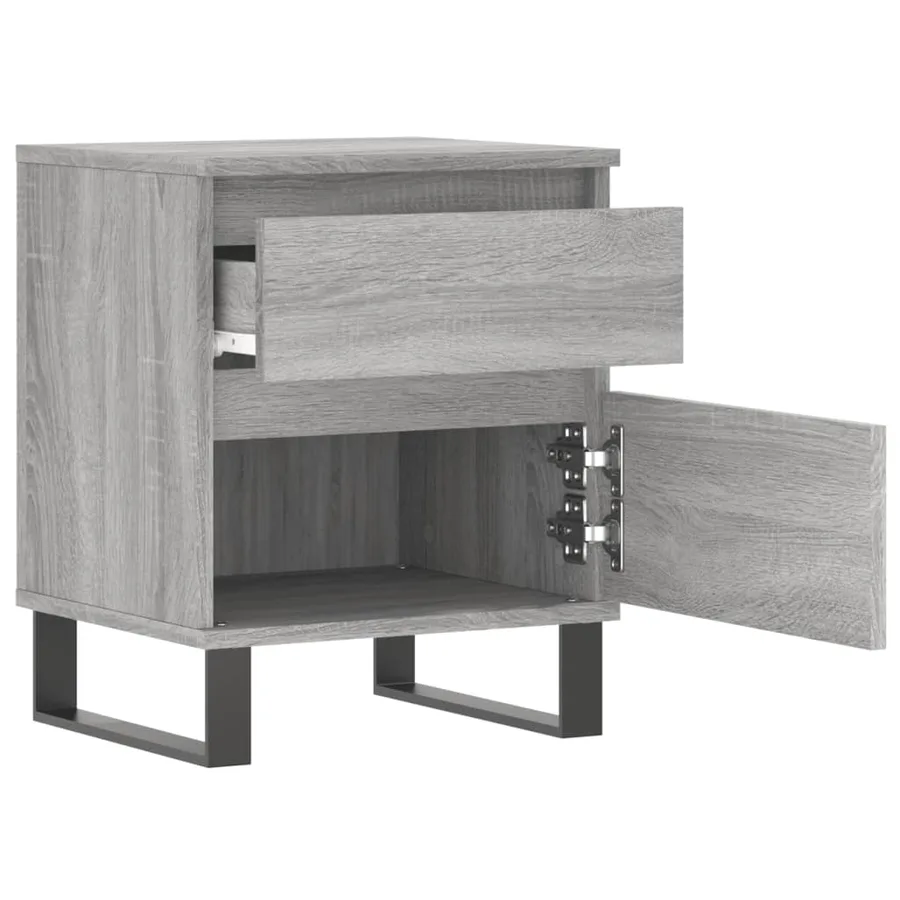 Tables de chevet 2 pcs sonoma gris 40x35x50 cm bois ingénierie - 5