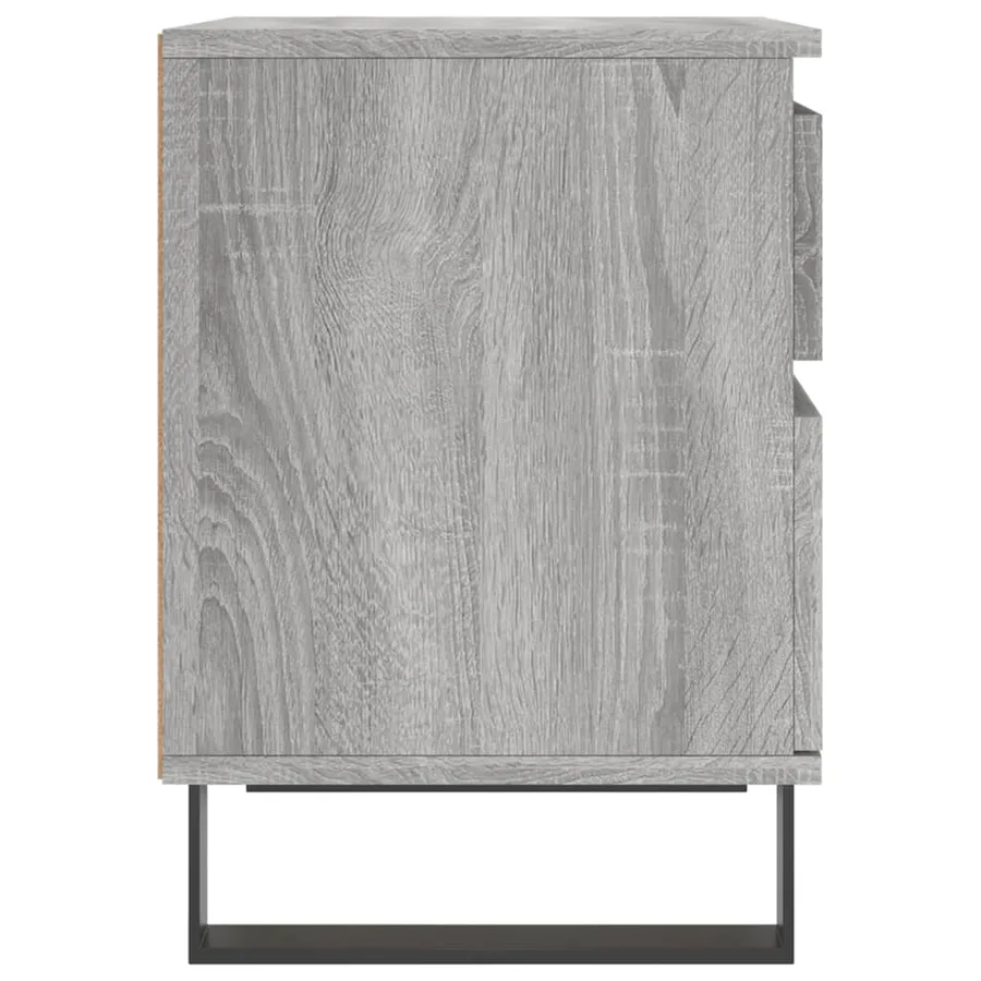 Tables de chevet 2 pcs sonoma gris 40x35x50 cm bois ingénierie - 7