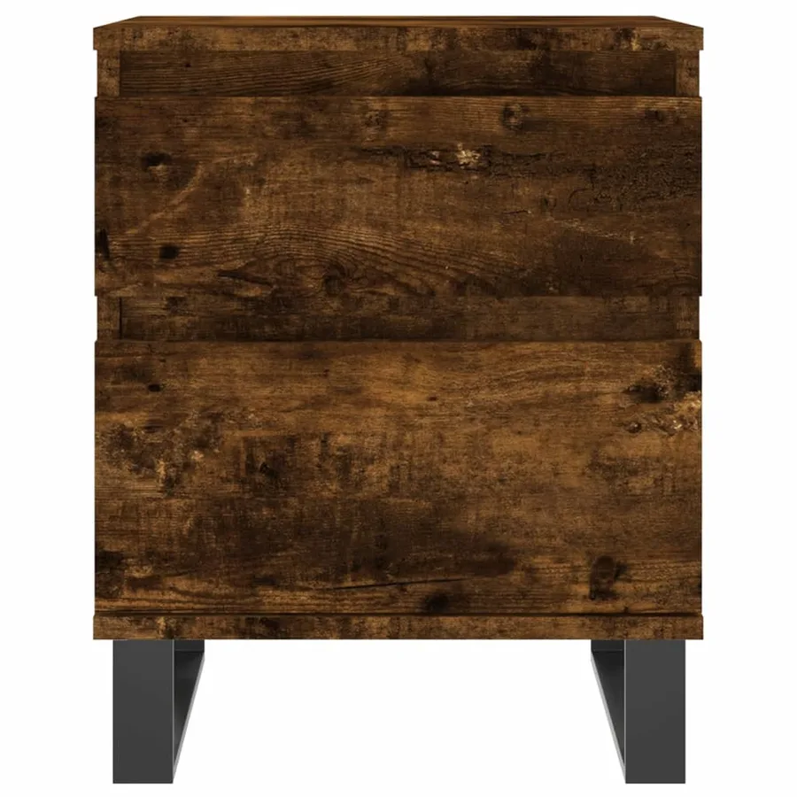 Tables de chevet 2 pcs chêne fumé 40x35x50 cm bois ingénierie - 4