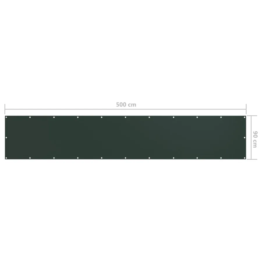 Écran de balcon Vert foncé 90x500 cm Tissu Oxford - 5