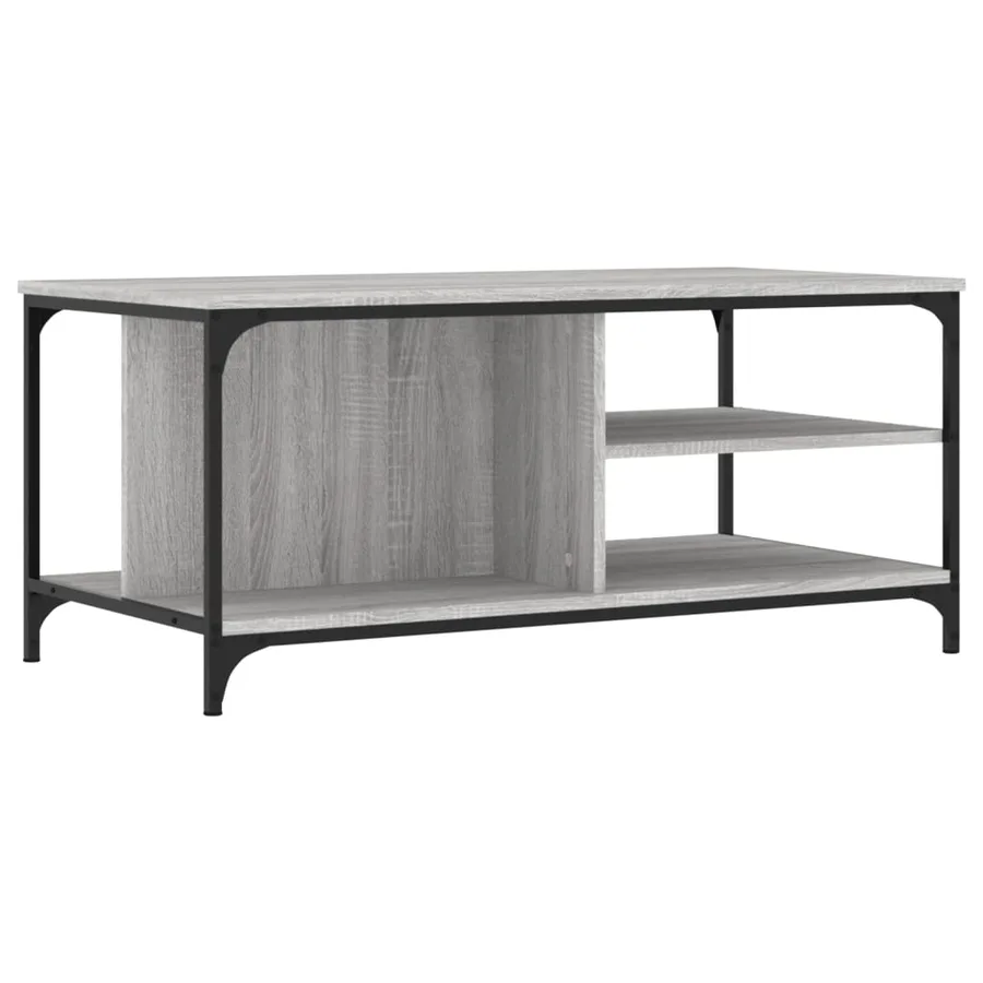 Table basse Sonoma gris 100x50x45 cm Bois d'ingénierie - 6