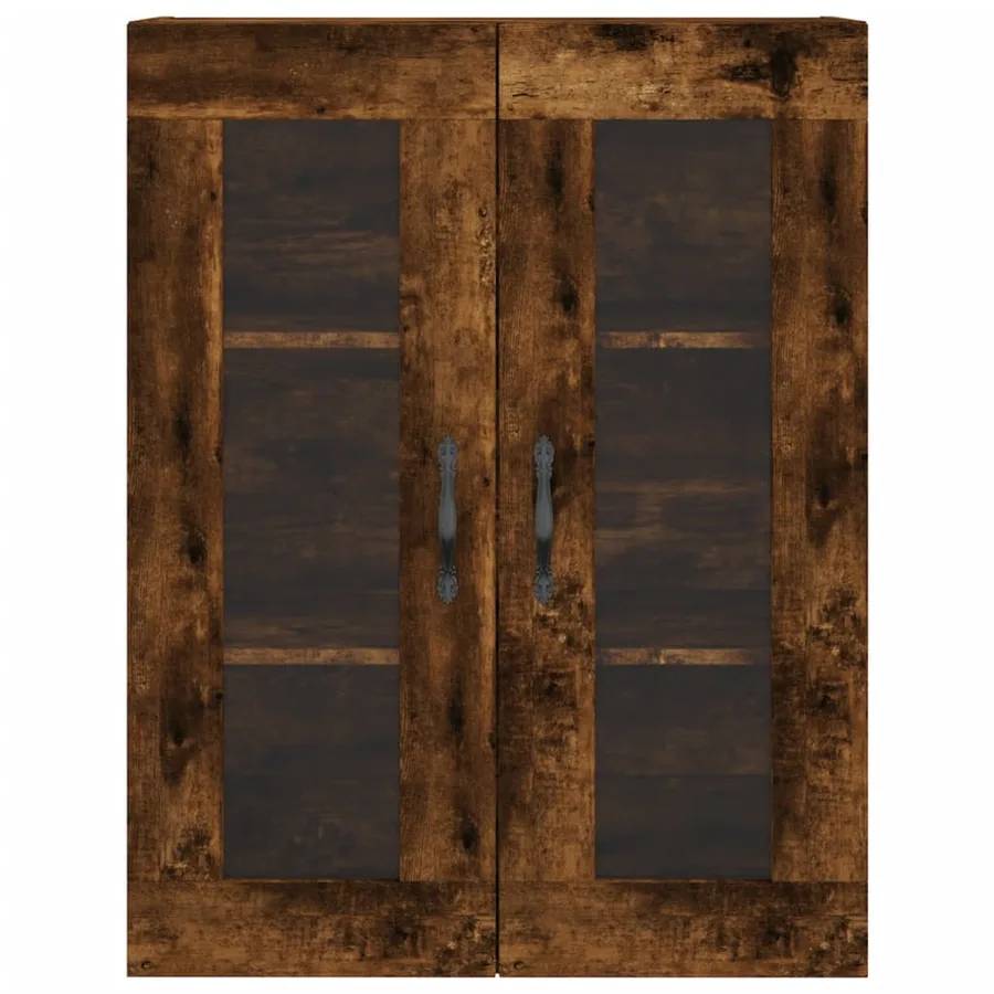 Buffet haut Chêne fumé 69,5x34x180 cm Bois d'ingénierie - 6