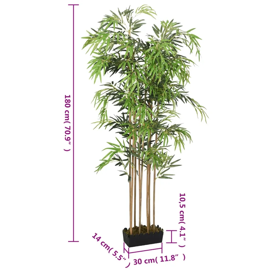 Bambou artificiel 1605 feuilles 180 cm vert - 5