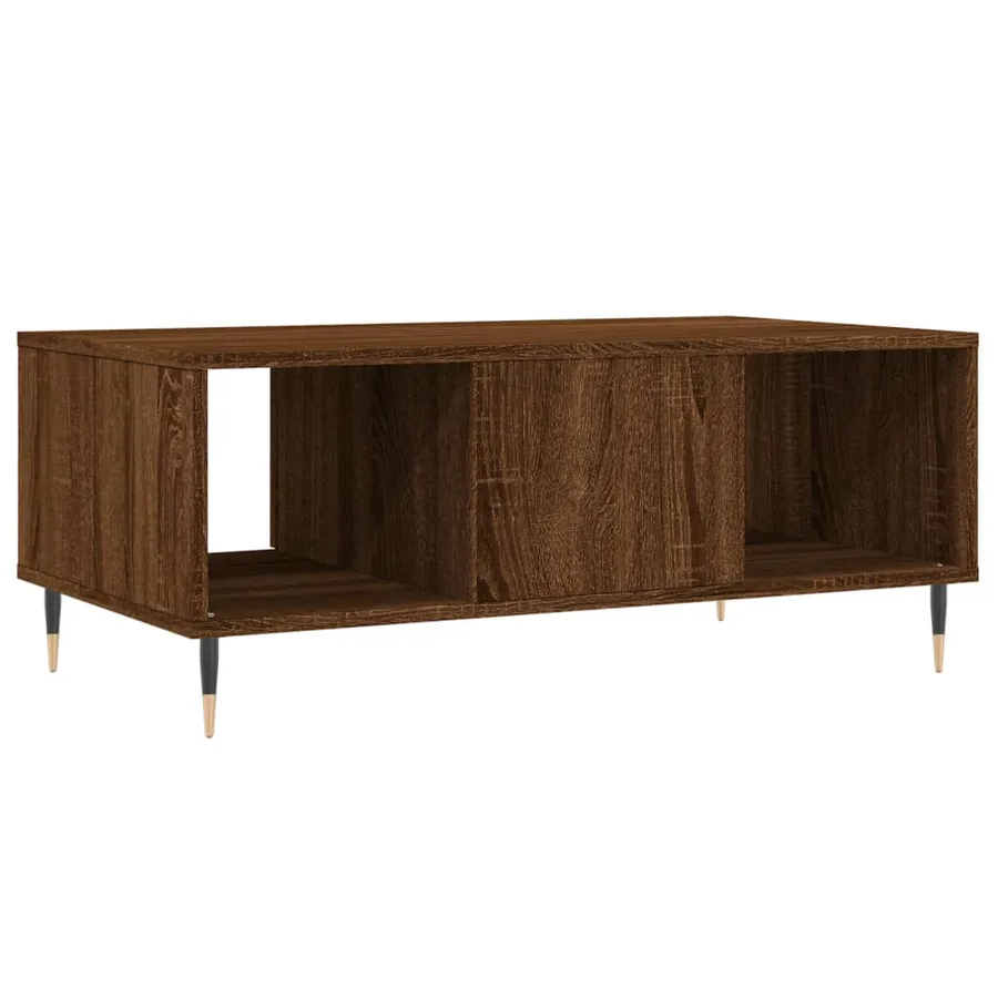 Table basse Chêne marron 90x50x36,5 cm Bois d'ingénierie - 8