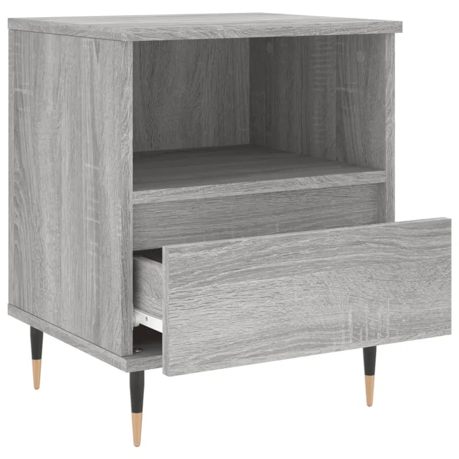 Tables de chevet 2 pcs sonoma gris 40x35x50 cm bois ingénierie - 6