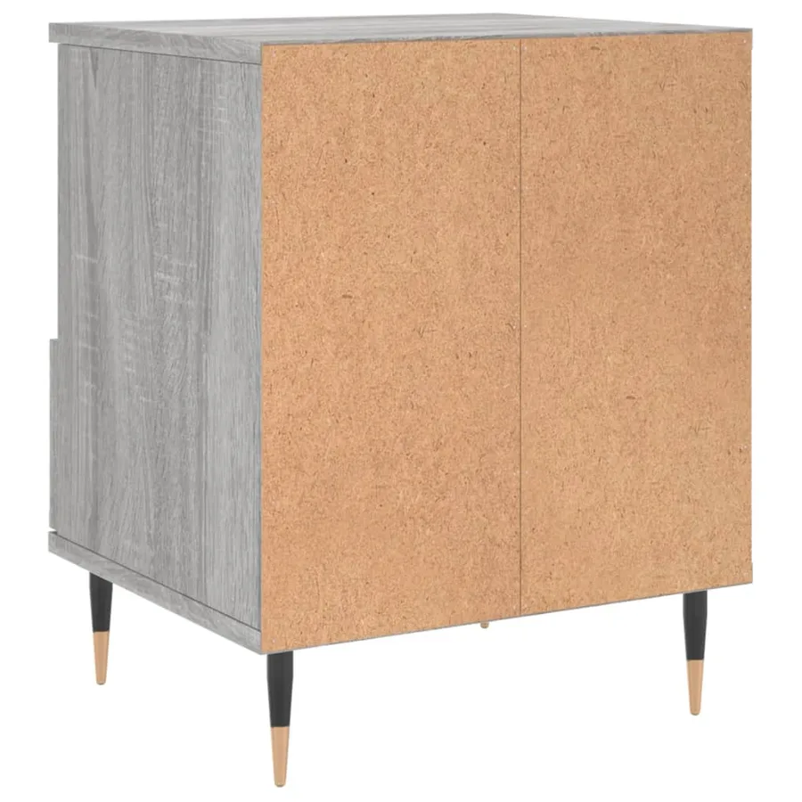 Tables de chevet 2 pcs sonoma gris 40x35x50 cm bois ingénierie - 9