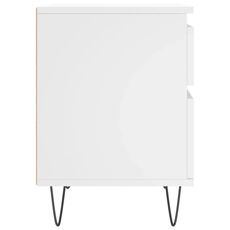 Tables de chevet 2 pcs blanc 40x35x50 cm bois d’ingénierie - 8