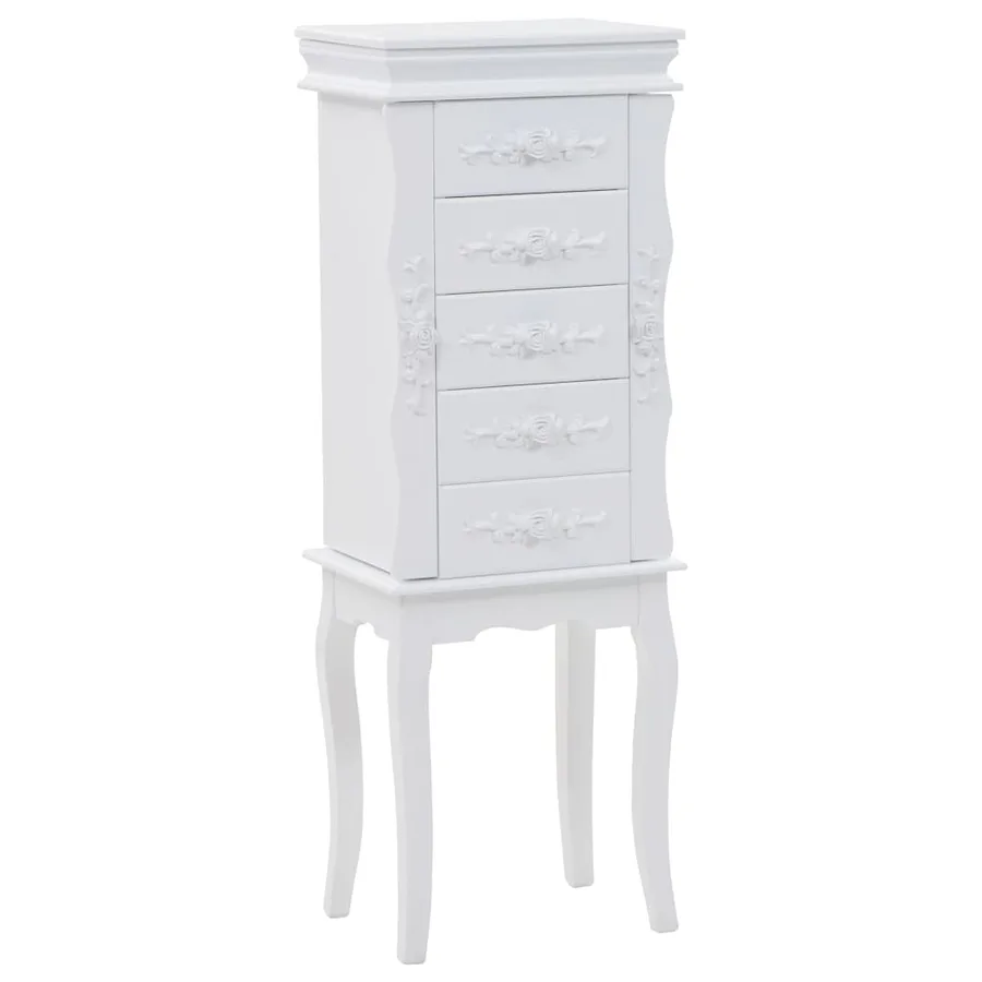Armoire à bijoux sur pieds Blanc - 2