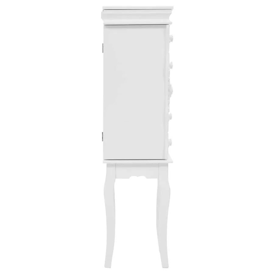 Armoire à bijoux sur pieds Blanc - 4