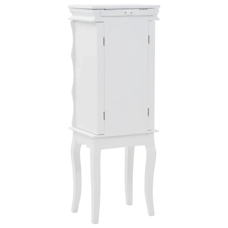 Armoire à bijoux sur pieds Blanc - 5