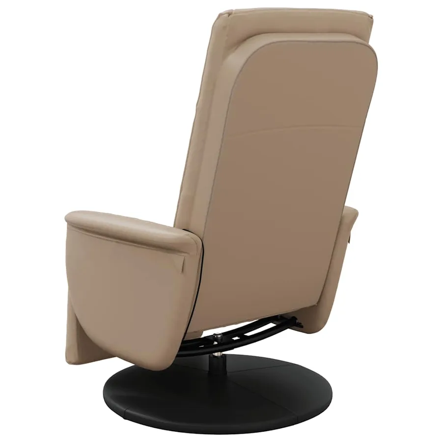 Fauteuil inclinable de massage repose-pieds cappuccino - 6