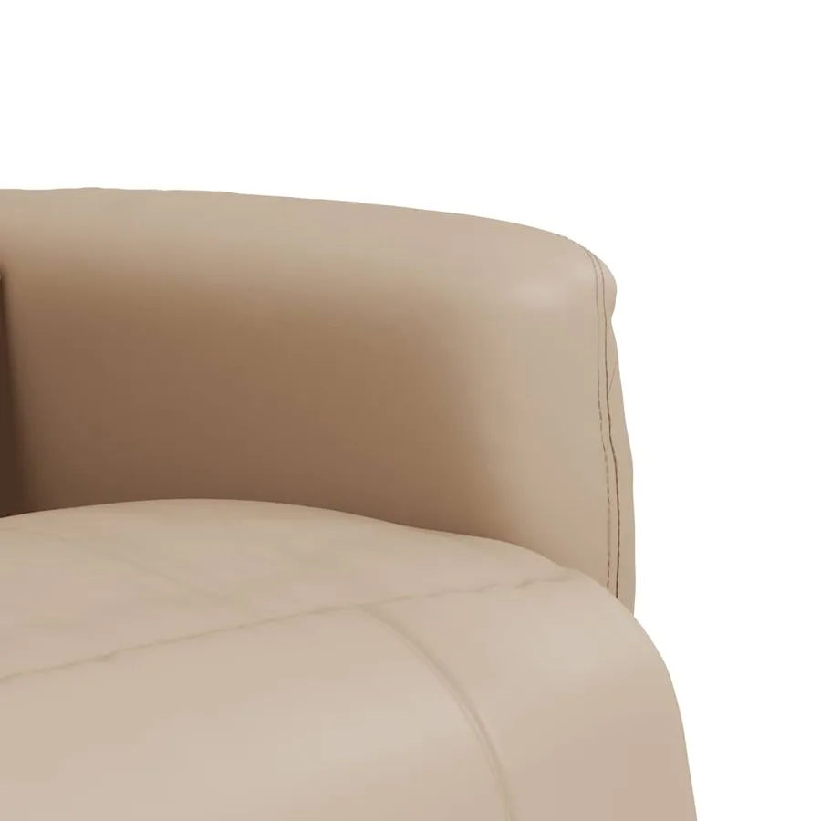 Fauteuil inclinable de massage repose-pieds cappuccino - 8