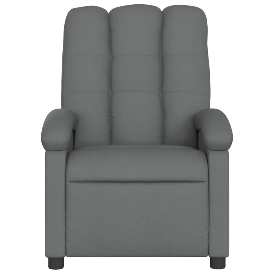 Fauteuil de massage inclinable gris foncé tissu - 4