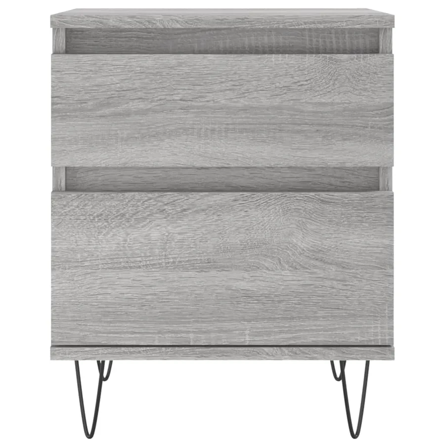 Tables de chevet 2 pcs sonoma gris 40x35x50 cm bois ingénierie - 4