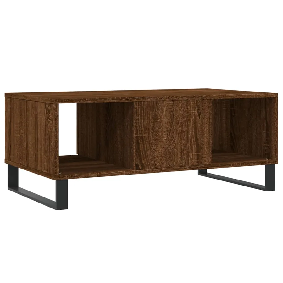 Table basse Chêne marron 90x50x36,5 cm Bois d'ingénierie - 8