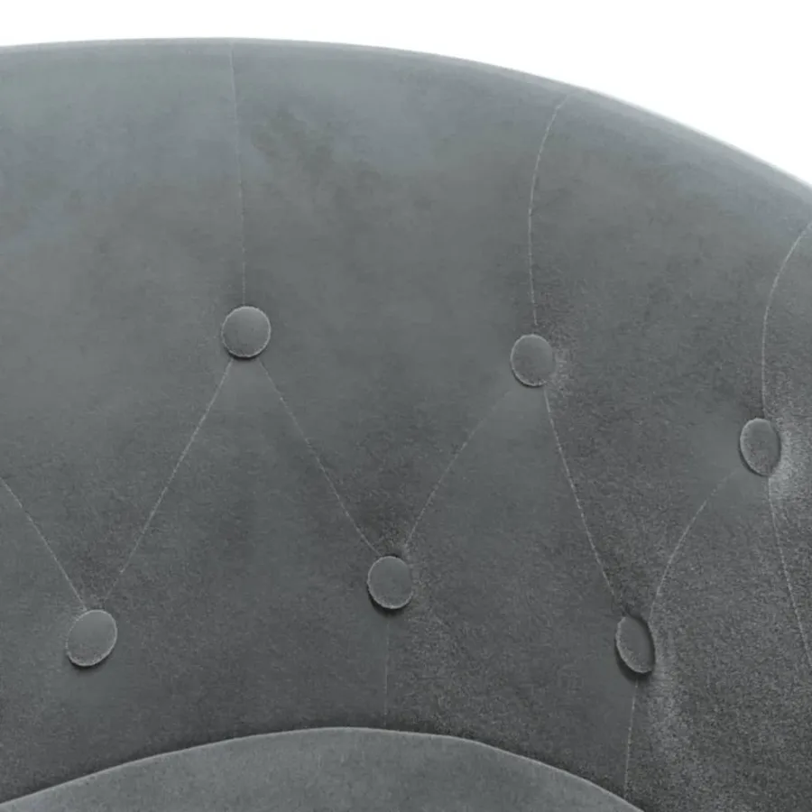 Chaise cabriolet gris foncé velours - 6