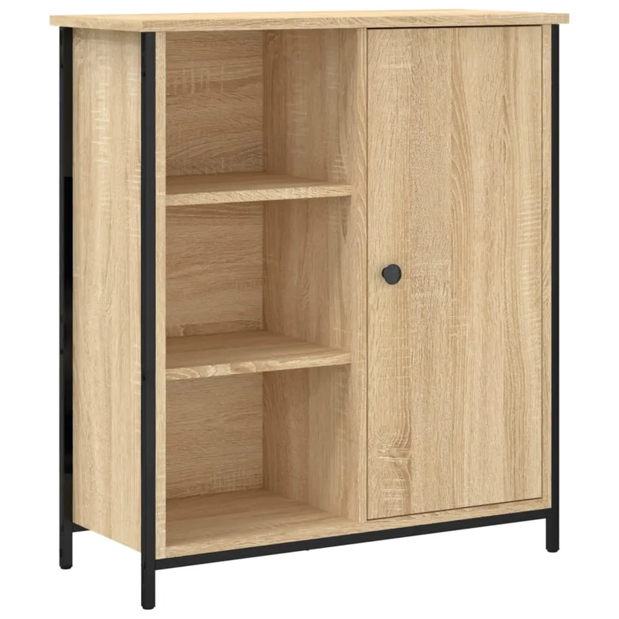 Buffet chêne sonoma 70x30x80 cm bois d'ingénierie - 2
