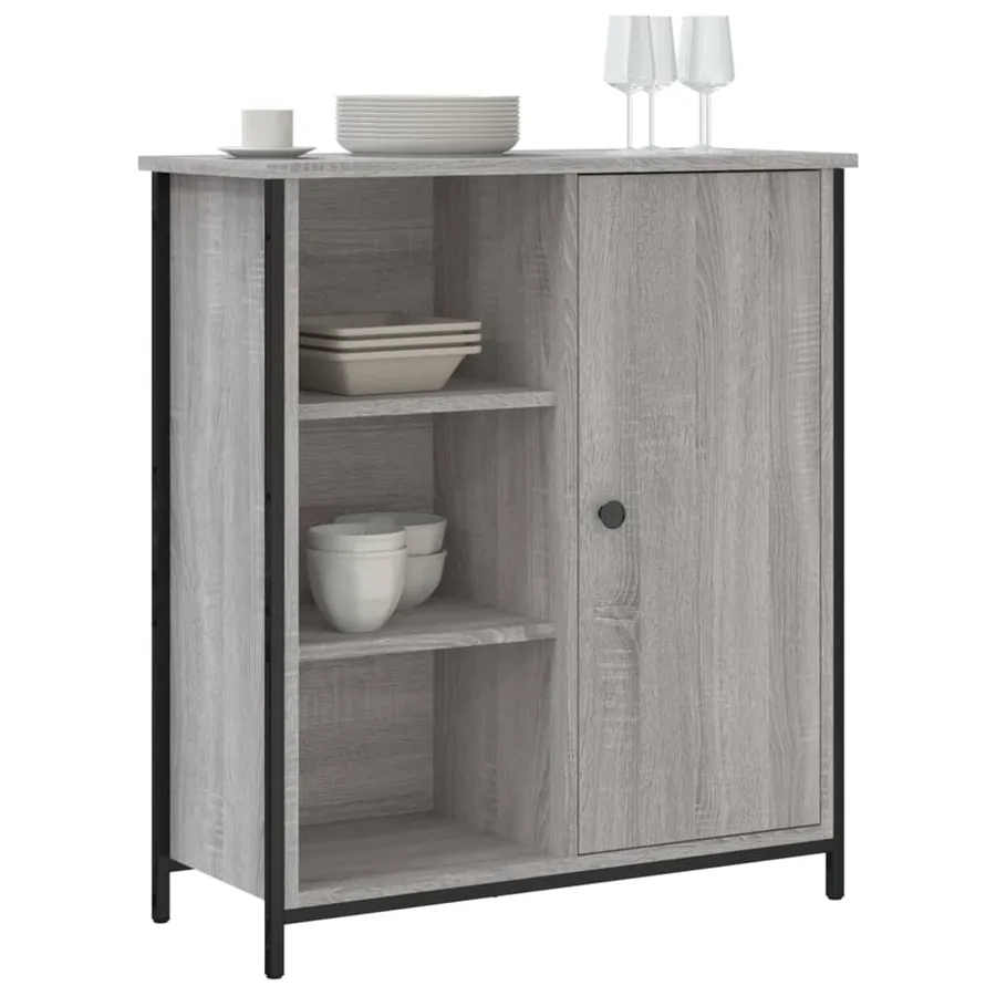 Buffet sonoma gris 70x30x80 cm bois d'ingénierie - 3