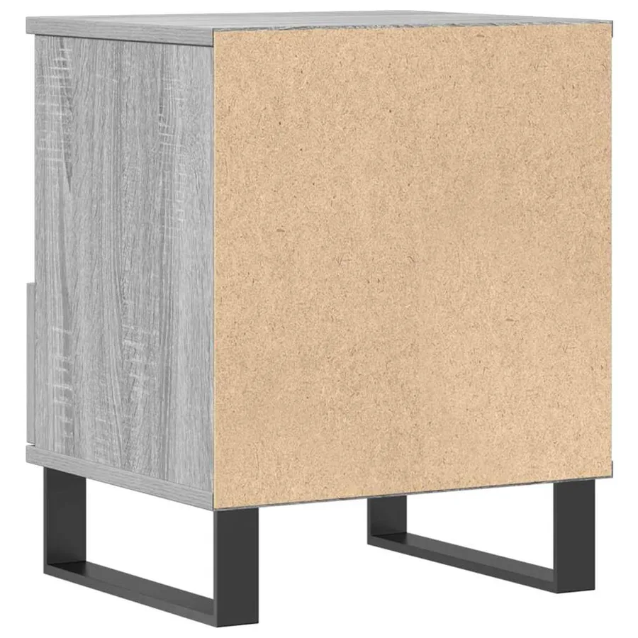 Table de chevet sonoma gris 40x35x50 cm bois d’ingénierie - 5